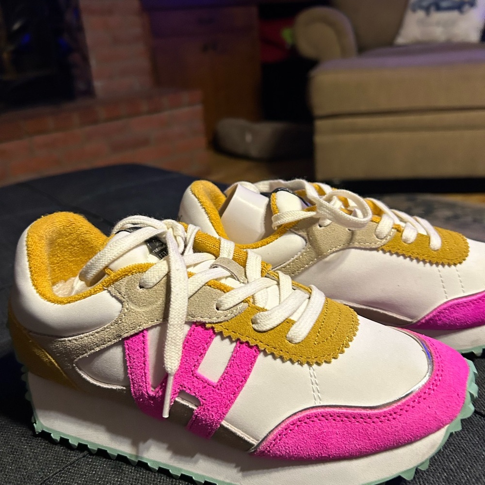 Vintage Havana Pink and Yellow Athletic Shoes